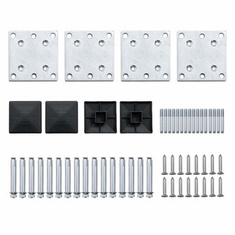 Schuttingpanelenset 699x105 cm HKC zwart   9