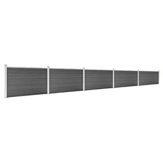 Schuttingpanelenset 872x105 cm HKC zwart   2