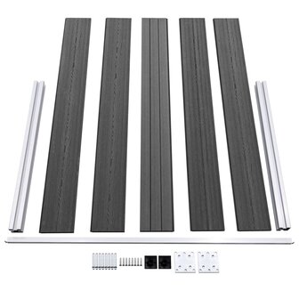 Schuttingpanelenset 872x105 cm HKC zwart   5
