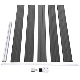 Schuttingpanelenset 872x105 cm HKC zwart   6