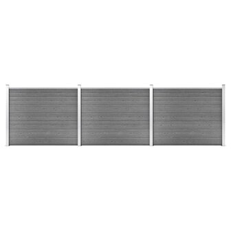 Schuttingpanelenset 526x146 cm HKC grijs   1