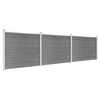 Schuttingpanelenset 526x146 cm HKC grijs   2