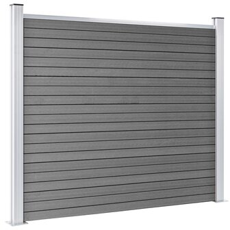 Schuttingpanelenset 526x146 cm HKC grijs   4