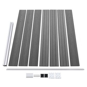 Schuttingpanelenset 526x146 cm HKC grijs   5