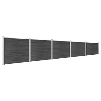 Schuttingpanelenset 872x146 cm HKC grijs   2