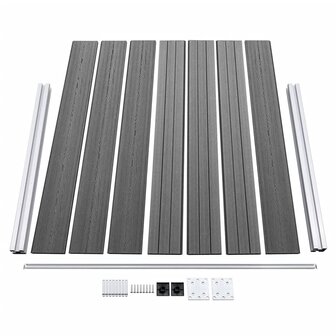 Schuttingpanelenset 872x146 cm HKC grijs   6
