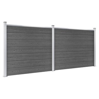 Schuttingpanelenset 353x146 cm HKC zwart   2