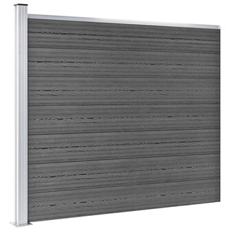 Schuttingpanelenset 353x146 cm HKC zwart   3