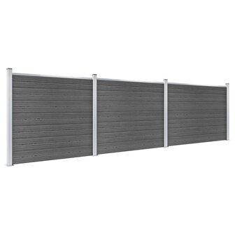 Schuttingpanelenset 526x146 cm HKC zwart   2