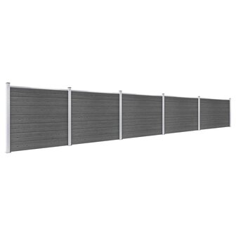 Schuttingpanelenset 872x146 cm HKC zwart 2
