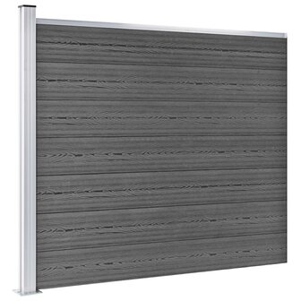 Schuttingpanelenset 872x146 cm HKC zwart 3