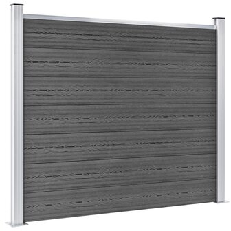 Schuttingpanelenset 872x146 cm HKC zwart 4