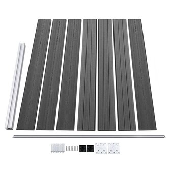 Schuttingpanelenset 872x146 cm HKC zwart 5