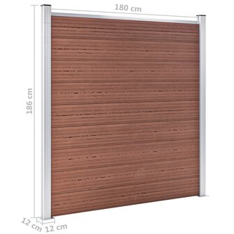 Schutting 180x186 cm HKC bruin 9