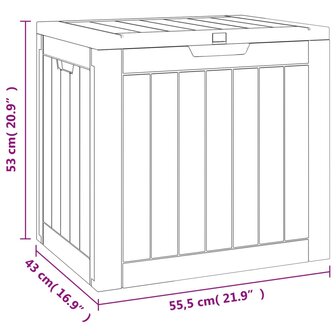 Tuinbox 55,5x43x53 cm polypropeen grijs 9