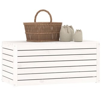 Tuinbox 101x50,5x46,5 cm massief grenenhout wit 4