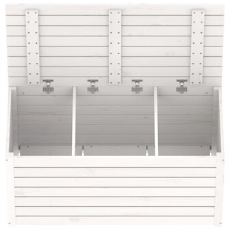 Tuinbox 101x50,5x46,5 cm massief grenenhout wit 8