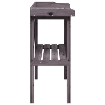 Plantentafel met schap 78x38x82,5 cm vurenhout grijs 5