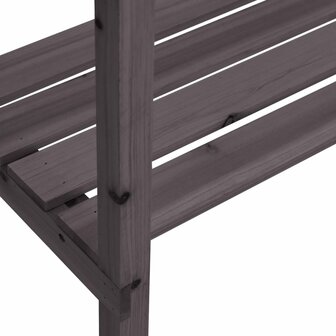 Plantentafel met schap 78x38x82,5 cm vurenhout grijs 8