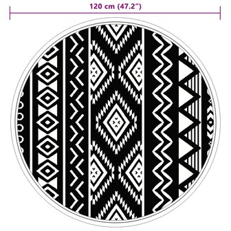 Buitenkleed ARAKIL &Oslash;120 cm polypropeen zwart 6