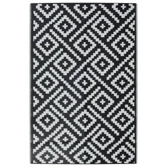 Buitenkleed ARAKIL 120x180 cm PP wit en zwart 2