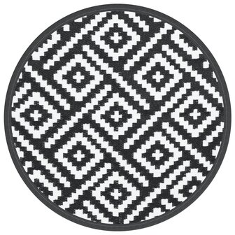 Buitenkleed ARAKIL &Oslash; 120 cm polypropeen wit en zwart 2