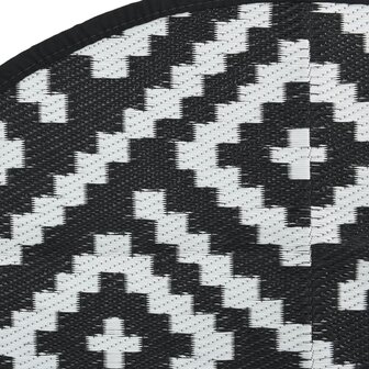 Buitenkleed ARAKIL &Oslash; 120 cm polypropeen wit en zwart 5