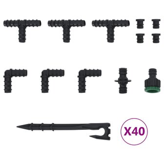 Druppelslang 0,6&amp;apos;&amp;apos; 100 m rubber zwart 6