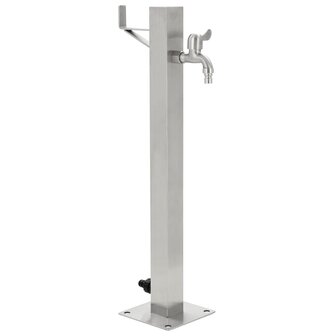 Tuinwaterkolom vierkant 65 cm roestvrij staal 1