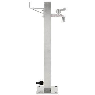 Tuinwaterkolom vierkant 65 cm roestvrij staal 2