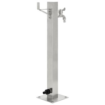Tuinwaterkolom vierkant 65 cm roestvrij staal 3