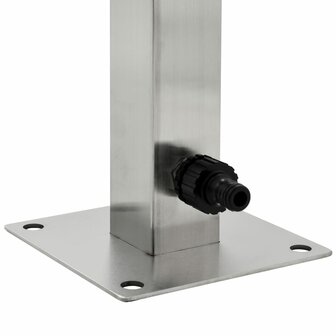 Tuinwaterkolom vierkant 65 cm roestvrij staal 5
