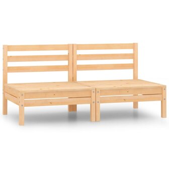 Tuinmiddenbanken 2 st massief grenenhout 1