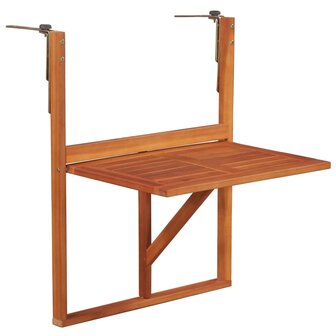 Balkontafel hangend 64,5x44x80 cm massief acaciahout 1