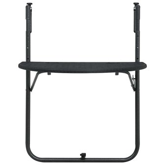 Balkontafel hangend 60x64x83,5 cm rattan-look kunststof zwart 2