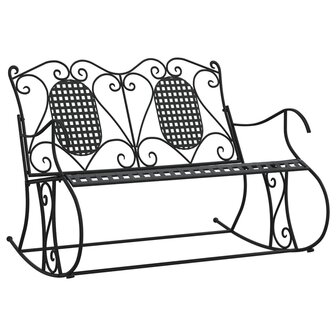 Schommelbank 2-zits 113 cm staal zwart 2