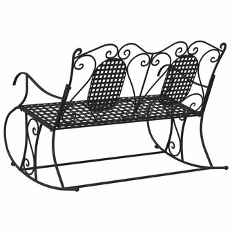 Schommelbank 2-zits 113 cm staal zwart 5