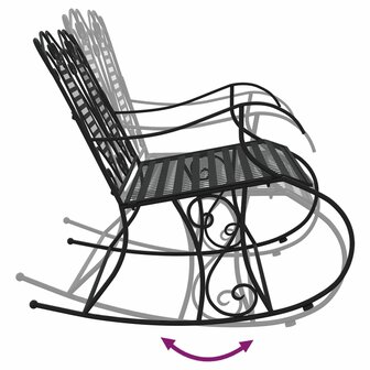 Schommelbank 2-zits 113 cm staal zwart 6
