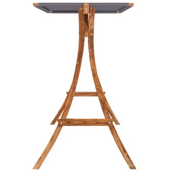 Schommelbank met luifel vurenhout met teak afwerking 6