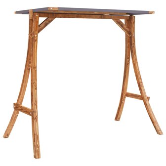 Schommelbank met luifel vurenhout met teak afwerking 7