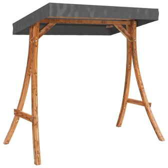 Schommelbank met luifel vurenhout met teak afwerking 5