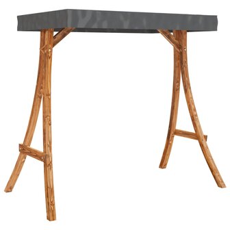 Schommelbank met luifel vurenhout met teak afwerking 7