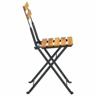 Bistrostoelen inklapbaar 4 st massief acaciahout 5
