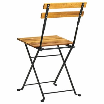 Bistrostoelen inklapbaar 4 st massief acaciahout 6