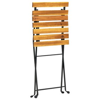 Bistrostoelen inklapbaar 4 st massief acaciahout 7