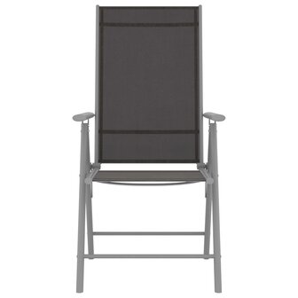 3-delige Bistroset aluminium en textileen zilverkleurig 4
