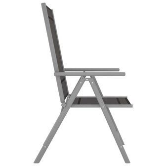 3-delige Bistroset aluminium en textileen zilverkleurig 5