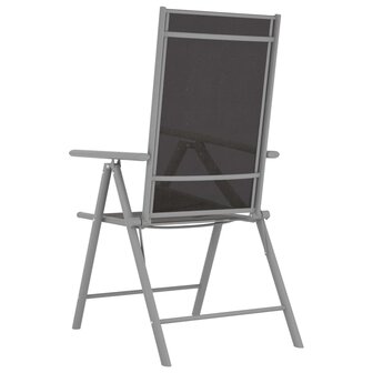 3-delige Bistroset aluminium en textileen zilverkleurig 6