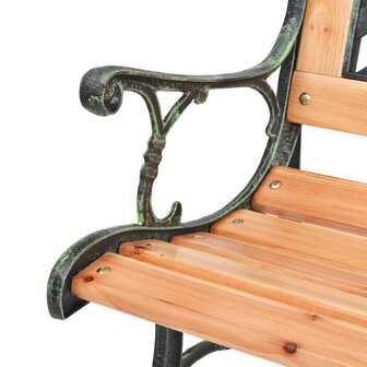 Tuinbank 116 cm gietijzer en massief vurenhout 4