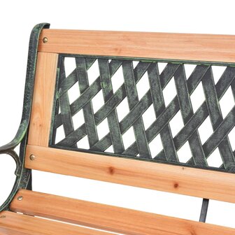 Tuinbank 116 cm gietijzer en massief vurenhout 5